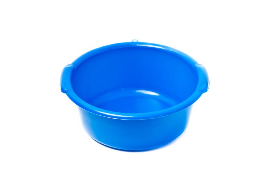 Bassine en plastique ronde bleue Mesure - 37 cm - 10 L pas cher