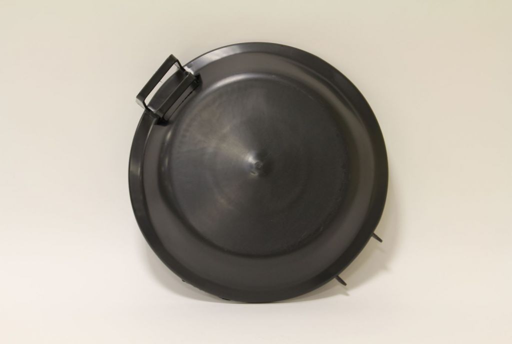 Poubelle avec couvercle clic fermeture - coloris noir - 80l - H65 x Ø47 cm